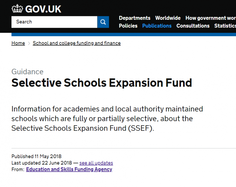 Six grammar schools receive cash to expand, and it’s time to scrap the